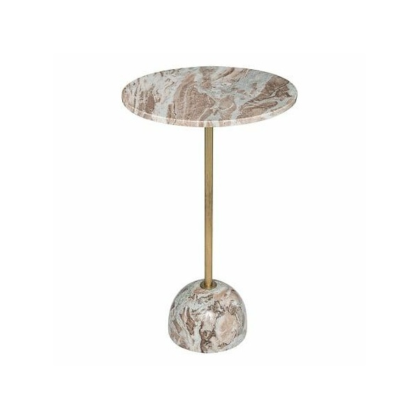 Stolik boczny Nema beżowy marmur - Nordivo