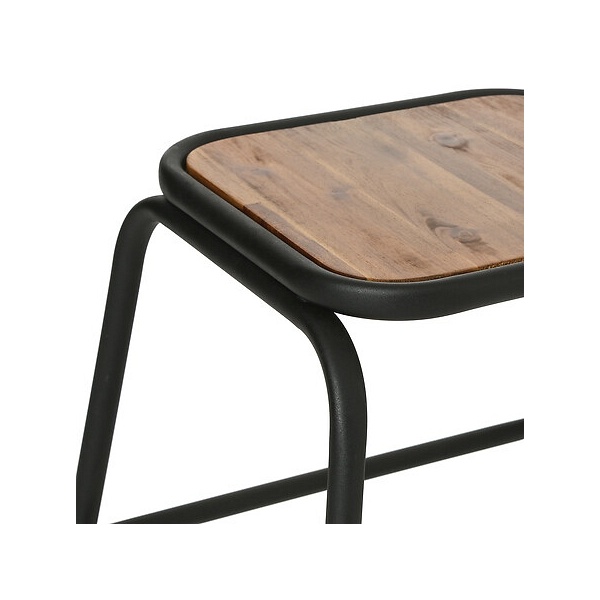 Stołek Edena akacja/metal - Nordivo