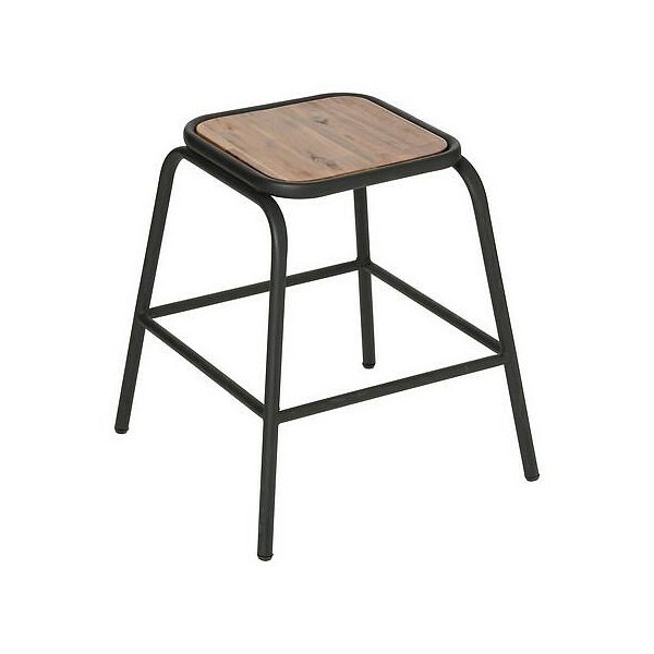 Stołek Edena akacja/metal - Nordivo