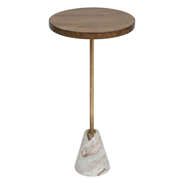 Stolik Neith drewno/marmur - Nordivo