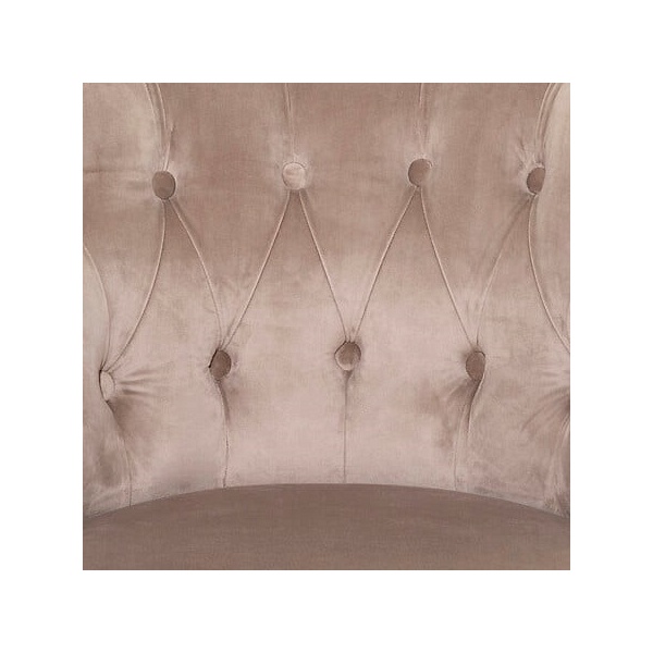 Fotel Sixtine velvet beżowy ciemny - Nordivo