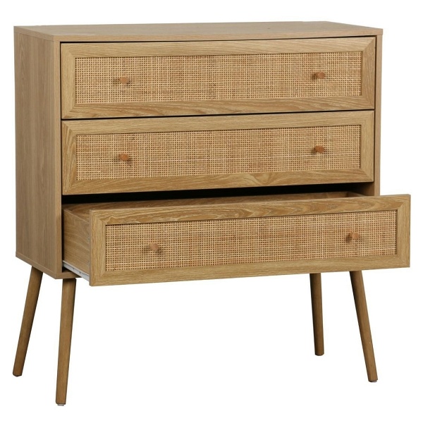 Komoda Ballo 3 szuflady naturalna - Intesi