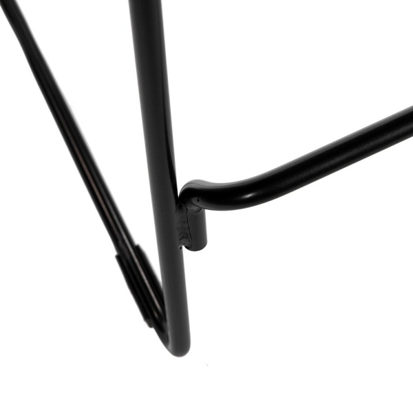 Krzesło barowe Dill High czarne z czarną poduszką - Intesi