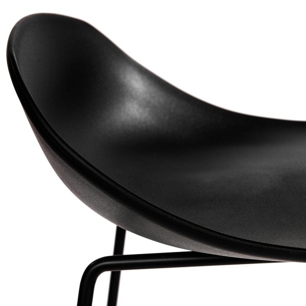 Krzesło barowe Molly czarne Low - Intesi