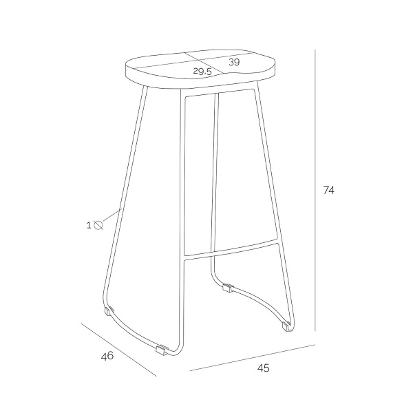 Stołek barowy Cazas - Intesi