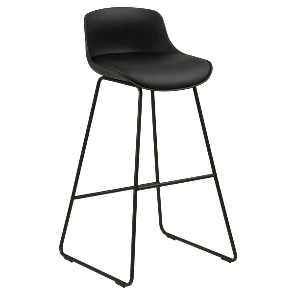 Stołek barowy Tina Black PU - ACTONA