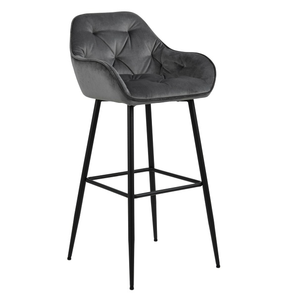 Krzesło barowe Brooke VIC szare - ACTONA