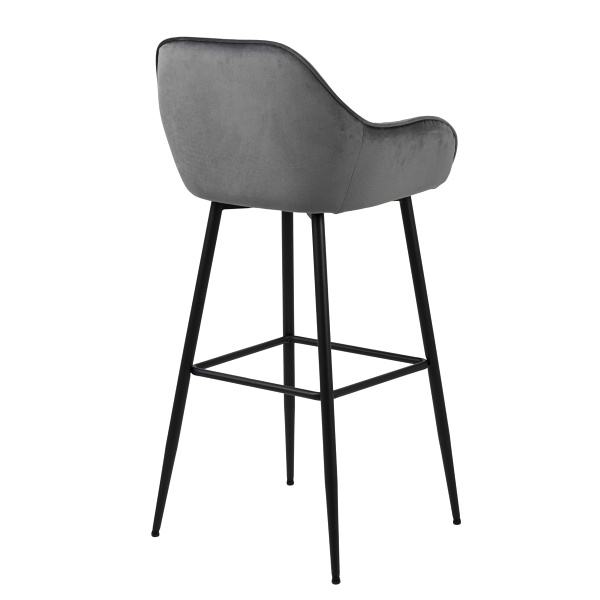 Krzesło barowe Brooke VIC szare - ACTONA