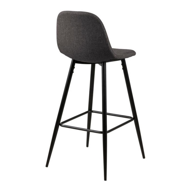 Stołek barowy Wilma szary/czarny - ACTONA