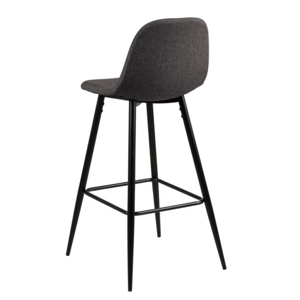 Stołek barowy Wilma szary/czarny - ACTONA