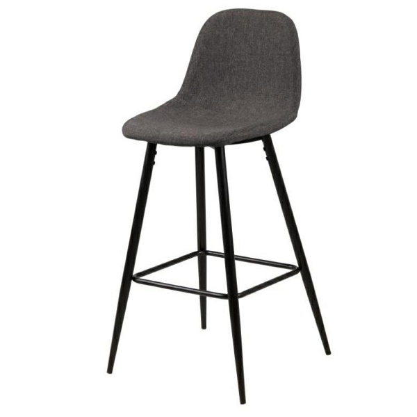 Stołek barowy Wilma szary/czarny - ACTONA