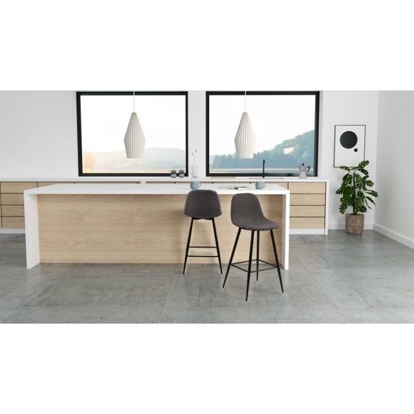 Stołek barowy Wilma szary/czarny - ACTONA