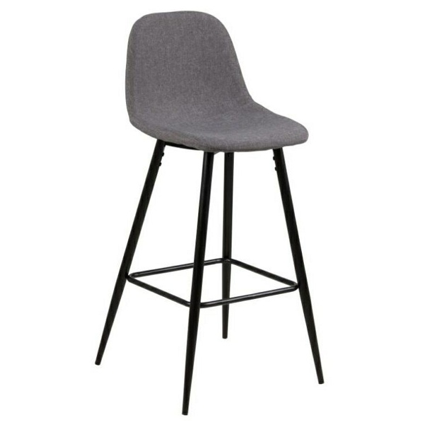 Stołek barowy Wilma szary jasny/czarny - ACTONA