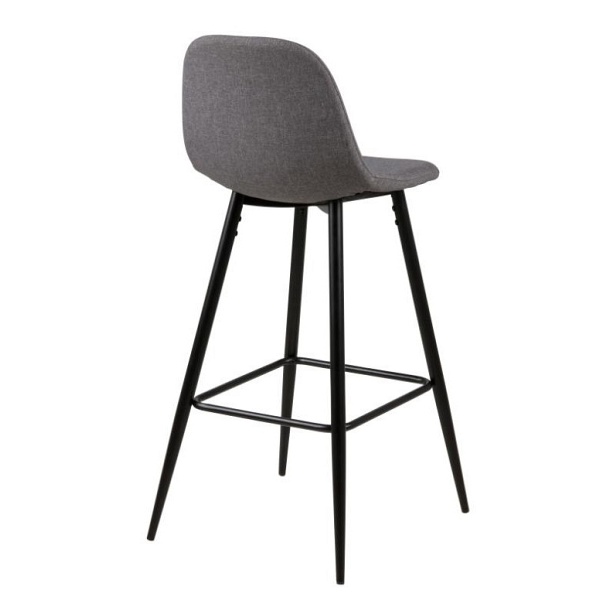 Stołek barowy Wilma szary jasny/czarny - ACTONA