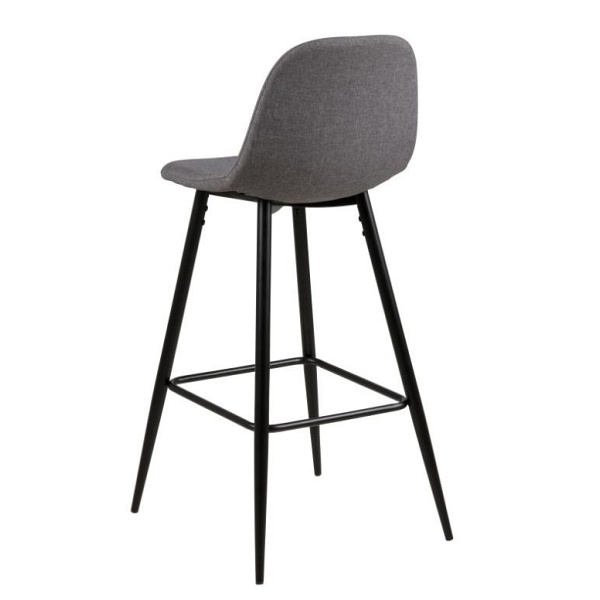 Stołek barowy Wilma szary jasny/czarny - ACTONA