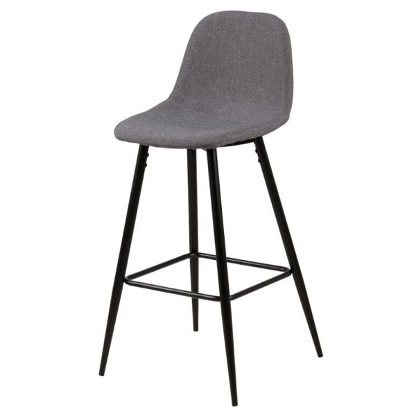 Stołek barowy Wilma szary jasny/czarny - ACTONA