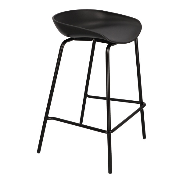 Stołek barowy Grego czarny 65 cm - Intesi