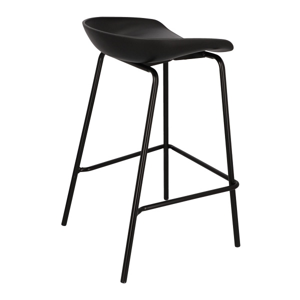 Stołek barowy Grego czarny 65 cm - Intesi