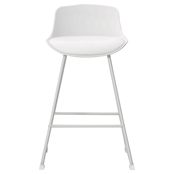 Stołek barowy Tina low White PU - ACTONA