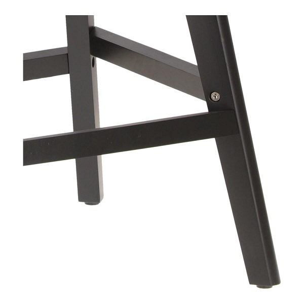 Stołek barowy Norden wood black low PP ciemny szary - Intesi