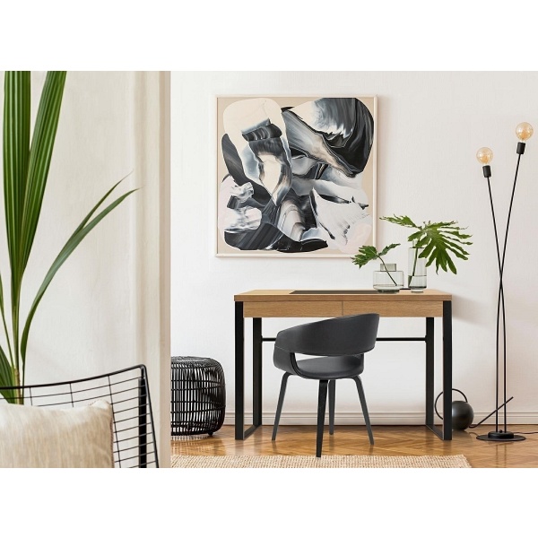 Biurko Dolem Industrial czarna podstawa - Intesi