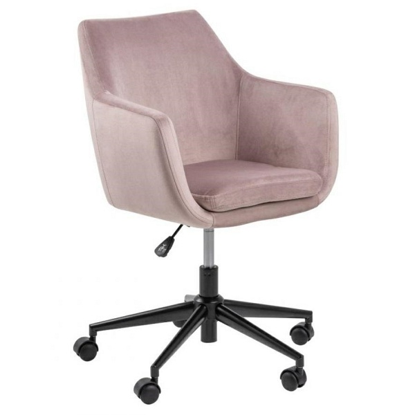 Fotel biurowy na kółkach Nora VIC różowy - ACTONA