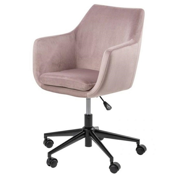 Fotel biurowy na kółkach Nora VIC różowy - ACTONA
