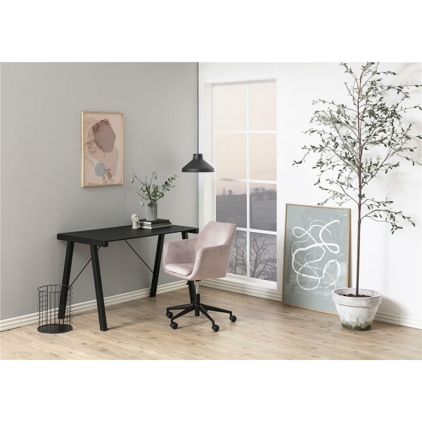 Fotel biurowy na kółkach Nora VIC różowy - ACTONA