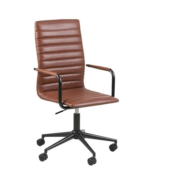 Fotel biurowy na kółkach Winslow brązowy - ACTONA