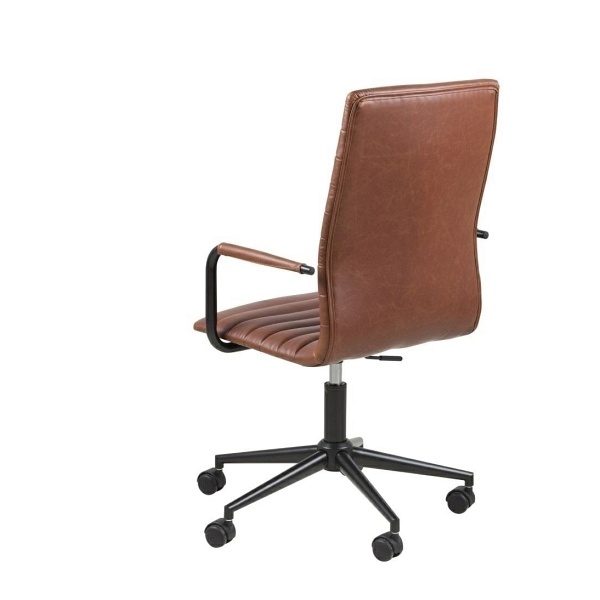 Fotel biurowy na kółkach Winslow brązowy - ACTONA