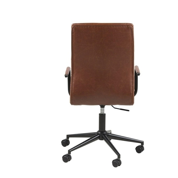 Fotel biurowy na kółkach Winslow brązowy - ACTONA