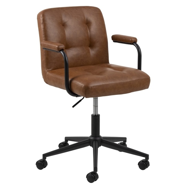 Fotel biurowy Cosmo Arm Vintage brązowy - ACTONA