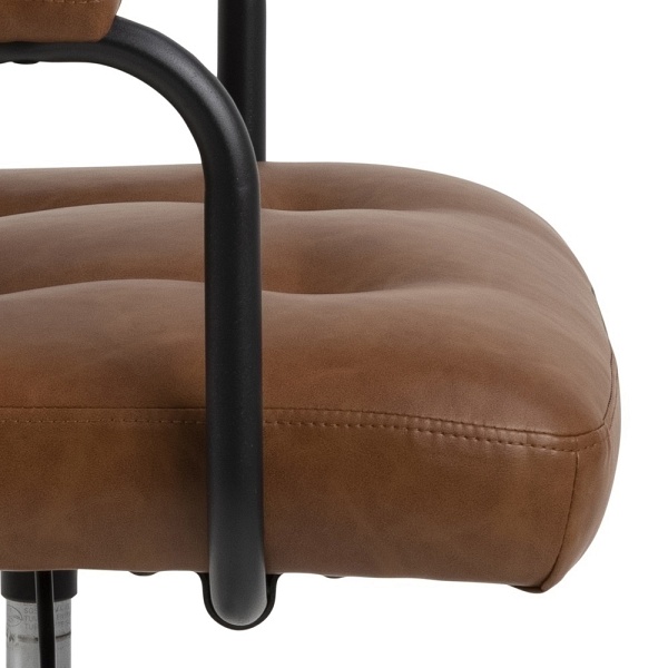 Fotel biurowy Cosmo Arm Vintage brązowy - ACTONA