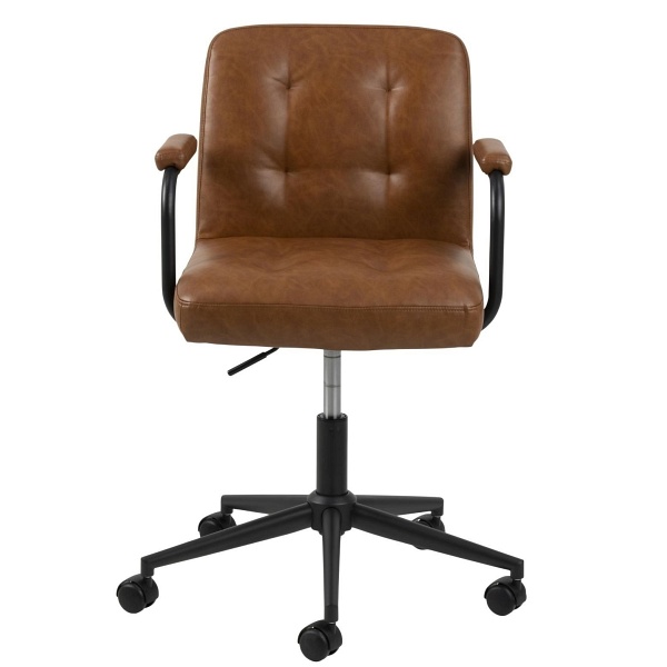 Fotel biurowy Cosmo Arm Vintage brązowy - ACTONA