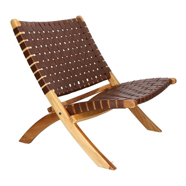 Fotel Perugia skóra brązowa - House Nordic ApS