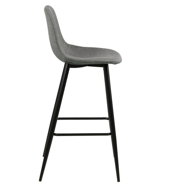 Stołek barowy Wilma wysoki szary jasny/ czarny - ACTONA