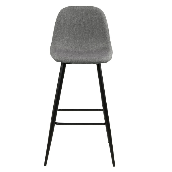 Stołek barowy Wilma wysoki szary jasny/ czarny - ACTONA