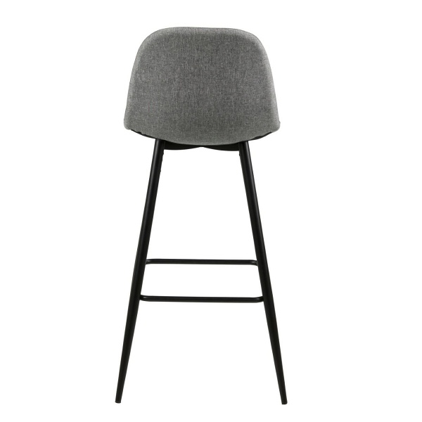 Stołek barowy Wilma wysoki szary jasny/ czarny - ACTONA