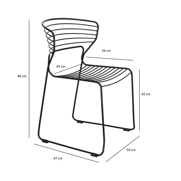 Krzesło Hilly czarne - Intesi