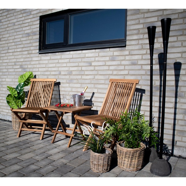 Stolik pomocniczy Bilbao 50x50cm naturalny tekowy - House Nordic ApS