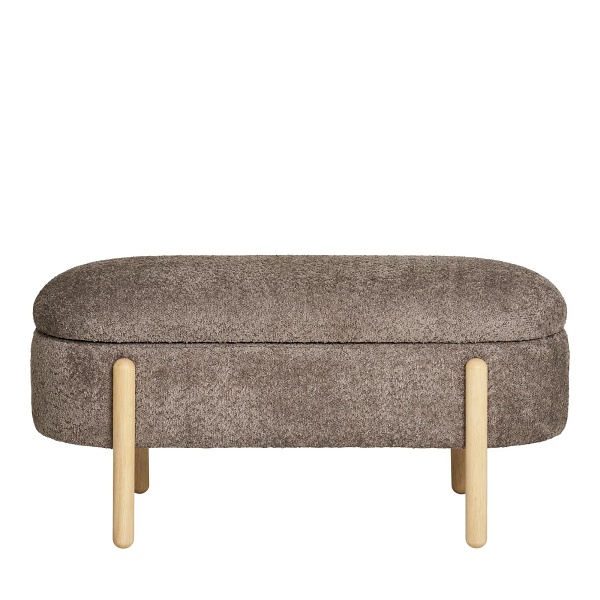 Ławka Branca ze schowkiem brązowa/ naturalna - House Nordic ApS