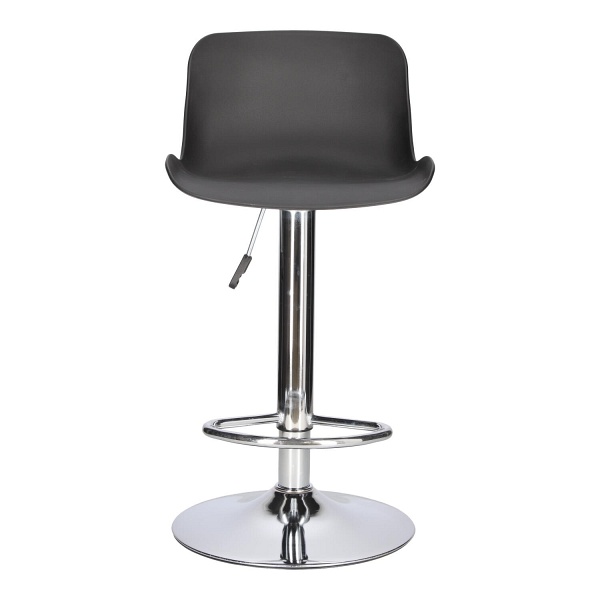Stołek barowy Inge czarny/ chrom - Intesi