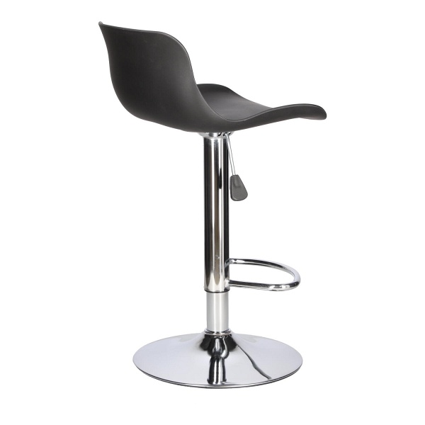 Stołek barowy Inge czarny/ chrom - Intesi