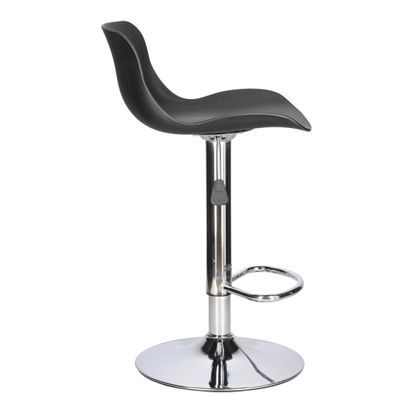 Stołek barowy Inge czarny/ chrom - Intesi