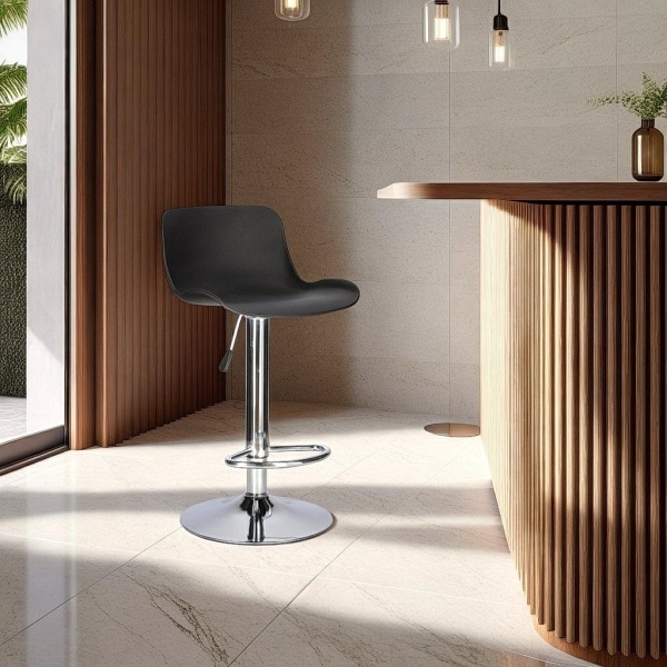 Stołek barowy Inge szary/ chrom - Intesi