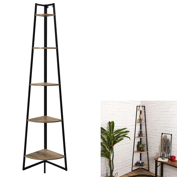 Regał Corner II narożny z 5 półkami - Intesi