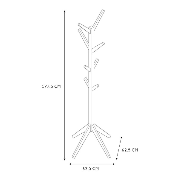 Wieszak na ubrania Tree naturalny - Intesi