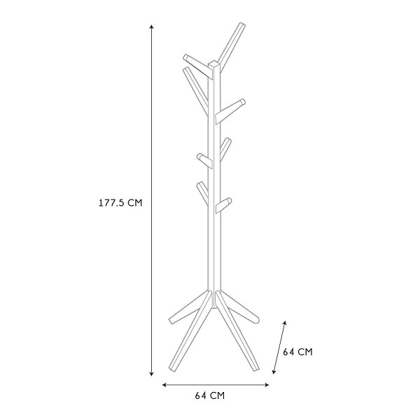 Wieszak na ubrania Tree czarny - Intesi