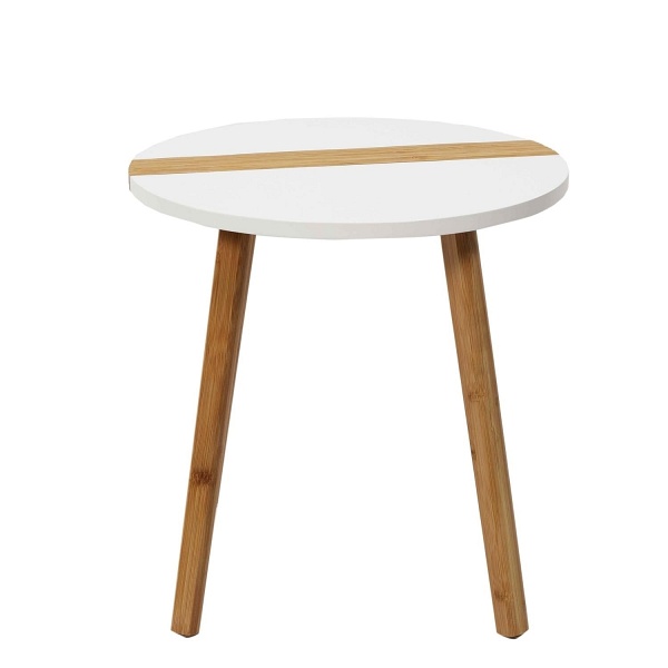 Zestaw 2 stolików kawowych Paraiba biały/naturalny - Intesi