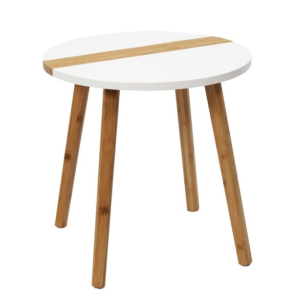 Zestaw 2 stolików kawowych Paraiba biały/naturalny - Intesi
